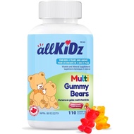 allKiDz Multivitamin Gummy Bears for Kids Children, Made in Canada, Complete Multi Vitamin Mineral p