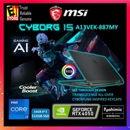 MSI Cyborg 15 AI Gaming Laptop (i7-13620H /16GB DDR5/ 512GB SSD/6GB RTX 4050/15.6" 144HZ FHD/ RGB 4-