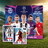 Collection 72 Attax Match Attax Album Print Bridge Cards 2018-19 European Cup