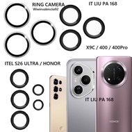 168-G1-2026 / Ring CAMERA SILVER - BLACK ITEL S26 ULTRA A70/ HONOR X9C/ X9B/ HONOR 400/ 400 PRO Temp