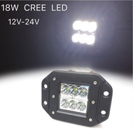 ไฟสปอร์ตไลท์รถยนต์ ไฟหน้ารถ ไฟท้าย ไฟช่วยตัดหมอก LED 1 ชิ้น 18W  SPOT BEAM US  เเสงขาว 12V-24V