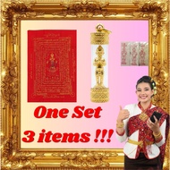 (SG555) Ai Kai 泰国佛牌 爱凯 Amulet Set with Pha yant ( cloth tailsman ) and Incense +