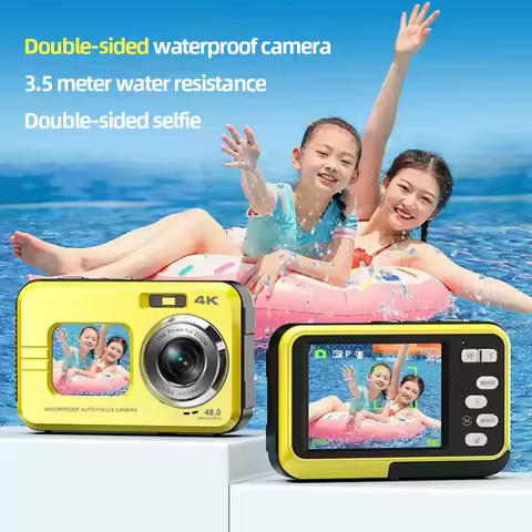 2.7 Inch Video Camera 48 MP Waterproof 2.7K High-Definition Camera Dual Screen 16X Zoom For Outdoor 