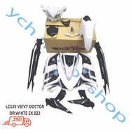YAMAHA LC135 LC 135 135LC 135 LC V4 V5 V6 V7 EXCITER WHITE BODY COVER SET STICKER STRIPE SIAP TAMPAL