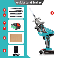 REAIM Reciprocating Chainsaw 198V Gergaji Saw Cordless/Gergaji Mesin/Mini Chainsaw