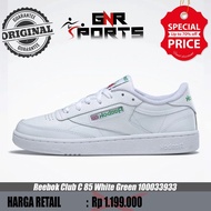 Reebok Club C 85 White Green Shoes 100033933 100%Original