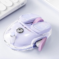EWEADN Q9 Mini Wireless Mouse Dual Mode BT+2.4G 4800 DPI คลิกเงียบ ชาร์จใหม่ได้ ตามหลักสรีรศาสตร์ รู