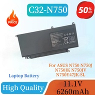New 11.1V 69Wh 6260mAh C32-N750 Laptop Battery For ASUS N750 N750J N750JK N750JV N750Y47JK-SL N750Y4