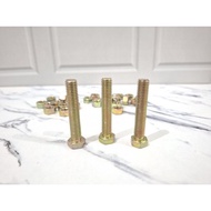 Yellow Bolt 8x45mm Yellow Hexagon Nut Bolt Hex Nut Bolt/