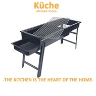 KUCHE Stainless Steel Folding Charcoal BBQ Grill Outdoor Arang Batu BBQ Grill Folding Barbecue Outdo