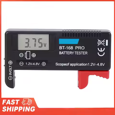 1.2V‑4.8V Battery Checker for Small Batteries Button Cell Tool 1.2V‑4.8V Battery Tester BT‑168PRO Di