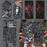 Phone case for Xiaomi Mi 10T CC9E Poco F2 M3 Pro F3 TPU Black soft shell case Motherboard Circuit Bo