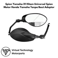 HONDA Yamaha X1 Black Universal Motorcycle Mirror YamahaHONDA Without Adapter Bolts