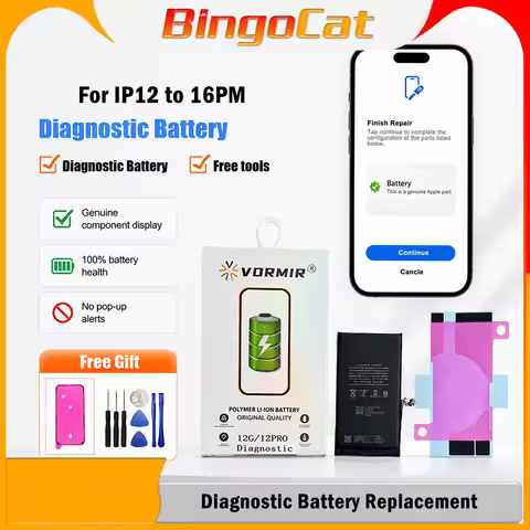 Diagnostic Battery No Pop Up Message for iPhone 12Pro 14Plus 15Promax 13Mini Battery Replacement Wit