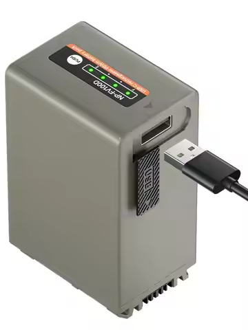 PALO 4590mAh NP-FV100 NP-FV70 Battery with 5V/2A Type-C Input for Sony FDR-AX33, FDR-AX53, FDR-AX60,