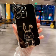 Luxury Softcase for ITEL A70 Premium Silicon ITEL A70 free Rabbit Phone Holder