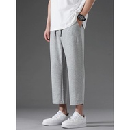 Cropped Pants Men Summer Thin Loose New Style Casual 9-point Pants Small Sports Straight Sweatpants 