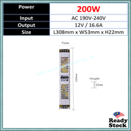 AC To DC 12v Power Supply 24v Power Supply Slim Transformer 60W 100W 150W 200W 300W 5A 8.3A 12.5A 16