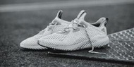 9527 Adidas alphabounce AMS BW0427 鯊魚鱗紋 反光 全白灰色 運動訓練慢跑鞋