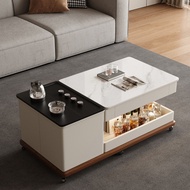 Coffee Table, Tea Table with Integrated Tea Maker, Movable Slab Tea Table, Multifunctional Tea Maker
