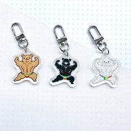 壓克力鑰匙圈吊飾-彩虹系列 -肌肉熊熊