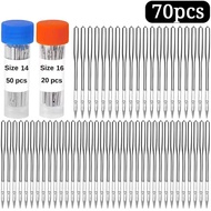 IMZAY 70 Count Stainless Steel Sewing Machine Needles With Needle Bottle Sewing Machine Part Set For Singer Brother Varmax