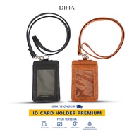 Difaa - Id Card Holder Lanyard Leather Card Holder Event Souvenir