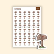 Mail Box Icon Sticker, Mail Sticker, Functional Icon Sticker, Journal Sticker, Planner Sticker,