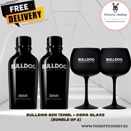 Bulldog London Dry Gin 750ml + FREE 2 Copa Glasses [BUNDLE OF 2]