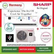 (SAVE 4.0) SHARP AHXP10YHD/ AHXP13YHD /AHXP18YHD/ AHXP24YHD 1.0hp/1.5hp/2.0hp/2.5hp AIoT J- Tech Inverter Plasmacluster Air Conditioner