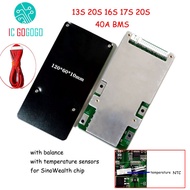 48V 60V 72V Same port 40A BMS Balance Temperature NTC 13S 14S 16S 17S 20S Lithium Battery Pack Prote