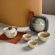 石上清泉 便捷式快客杯一壺兩杯中式功夫茶茶具套裝