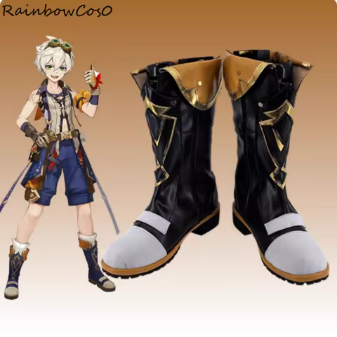 Bennett Genshin Impact Cosplay Shoes Boots Game Anime Party Halloween RainbowCos0 W5267