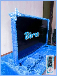 Bando Tv Led 17 - 32 Dan 40 - 43 Inch Terbaru 1 Set Taplak Meja Tv Dan Sarung Remote Bulu Rasfur Tap