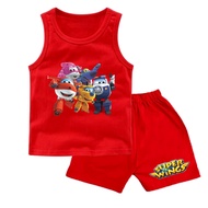 BAJU ANAK SUPER WINGS/SETELAN ANAK ANAK/BAJU SINGLET ANAK/BAJU MOTIF SUPER WINGS
