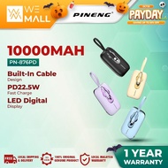 [3C Certified] Pineng PN-876PD 10000mAh Power Bank Built in Cable Fast Charging 22.5W LED Digital Di