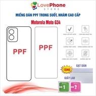 Motorola Moto G34 PPF anti-fingerprint screen protector self-healing scratches - Love Phone
