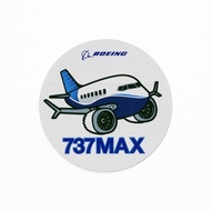 Official Version Boeing 737 MAX Airplane Q 3M Sticker Pudgy