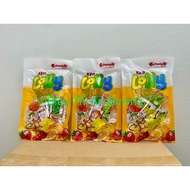 Combo of 3 -5 packs of Lolly Fruit Trang An Lollipops with Fruit flavor, pack of 12 sticks x 72g