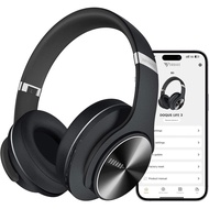 DOQAUS Bluetooth Headphones Over Ear, 90H Playtime Wireless Headphones with App Control, 9 EQ, Deep 