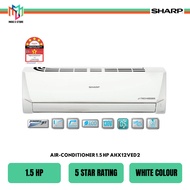 Sharp AHX12VED2 J-Tech Inverter Air Conditioner R32 1.5 HP Super Jet Mode 5 Star Rating Aircond Penghawa Dingin