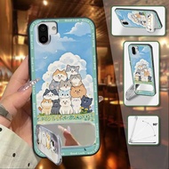 Durable Cloth Patch Phone Case For Sharp Aquos R2/SHV42/SH-03K three-dimensional Mirror Full wrap TP