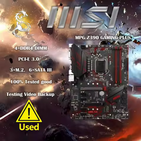 MPG Z390 GAMING PLUS MSI LGA 1151 With Intel Z390 SATA 6Gb/s ATX Motherboard