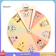 CC Wooden Emotion Wheel Toy Parent-child Communication Aid Toddlers Emotion Wheel Toy – Rotatable Vi
