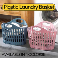 OCM Foldable Plastic Laundry Basket Dirty Clothes Storage Portable Bakul Baju Kotor Bakul Besar 洗衣篮