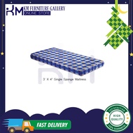 KM Furniture 3'X4" Single Sponge Mattress/ Tilam Bujang (Random Colour)