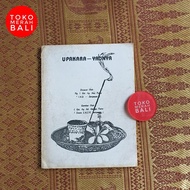 Buku Upakara Yadnya agama Hindu Bali by Nyonya I Gusti Agung Mas Putra, buku Upakara Yajna ilustrasi