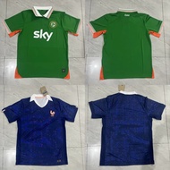 2025-26 France Ireland UEFA Short Sleeve Jersey Home Football T-shirt