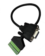 Halokny DB9 RS232 to Screw Terminal Connector Cable, DB9 9-Pin Serial Port Female to 8 Pin Terminal
