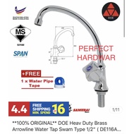 100% ORIGINAL DOE HEAVY DUTY BRASS ARROWLINE WATER TAP MODEL DE115A/DE116A